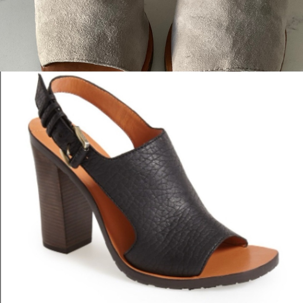 Derek Lam 10 Crosby Jemina Suede Leather Sport Sandal, Graphite, Size 6